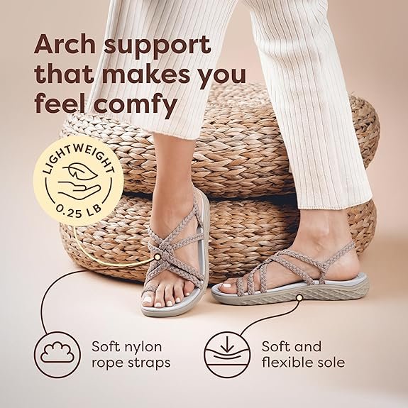 Comfortable Arch Support Walking Sandals – Waterproof Summer Travel Sandals for Women - Image 2